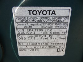 2010 Toyota Corolla LE Sea Green 1.8L AT #Z23476